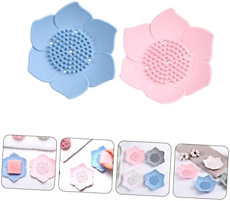 2PCS Silicone Soap Holders with Drainage Design