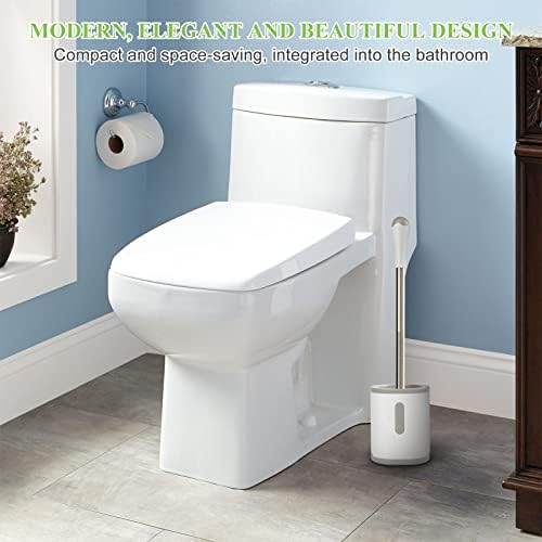 AONEZ Compact Toilet Brush Holder with Drip-Proof Design 1