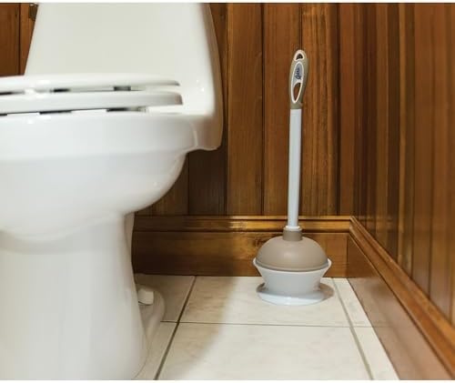 Quickie Plastic Toilet Plunger with Caddy 1