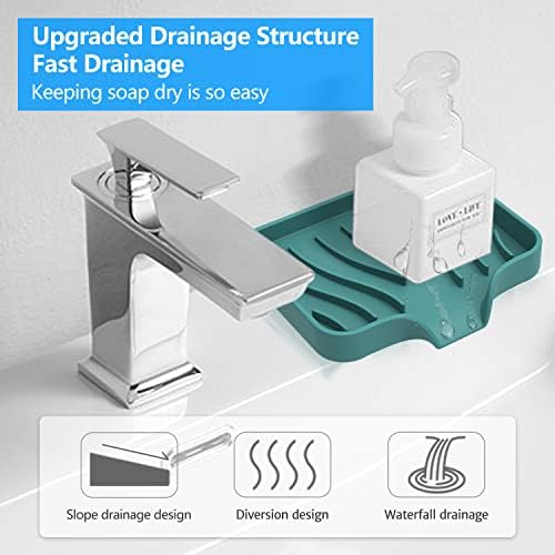 3-Pack Premium Silicone Soap Dishes - Self Draining Anti-Slip Easy to Clean