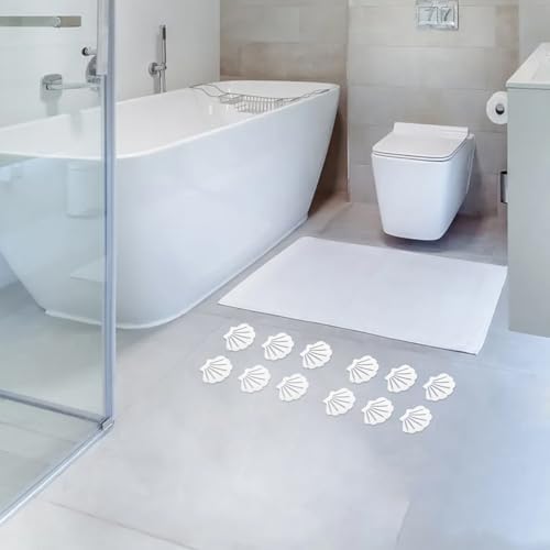 Shell Shaped Anti-Slip Bathtub Stickers 12 Pack