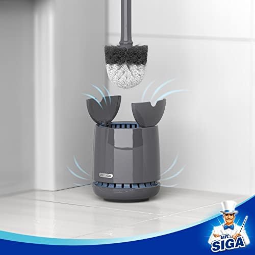 MRSIGA Toilet Brush with Holder Gray 1 Pack