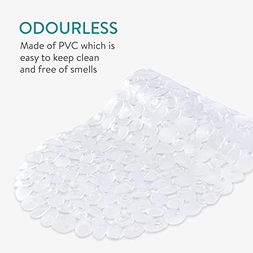 Navaris Pebble Bath Mat - Non Slip with Suction Cups