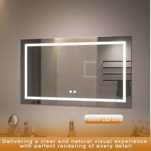 Yidabath LED Mirror with Front Light 24x32 Inch
