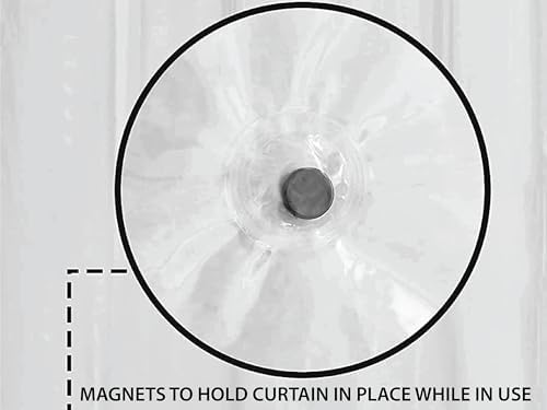 Premium 6 Gauge PEVA Magnetic Shower Curtain Liner 70x72 Chocolate