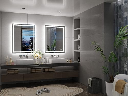 Brightify LED Bathroom Mirror 28x36 Dual Lighting