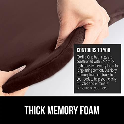 GORILLA GRIP Toilet Lid Cover and Bath Rug 2 Pack