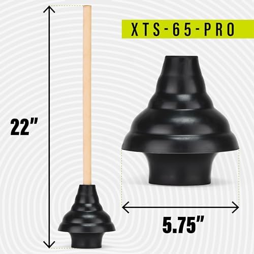 SteadMax XTS-65 PRO Heavy Duty Toilet Plunger 1