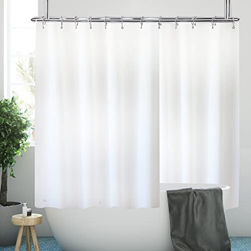 YISURE White PEVA Shower Curtain Liner for Clawfoot Tub