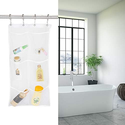 Cyrank Hanging Mesh Shower Organizer with 6 Pockets