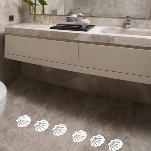 Shell Shaped Anti-Slip Bathtub Stickers 12 Pack