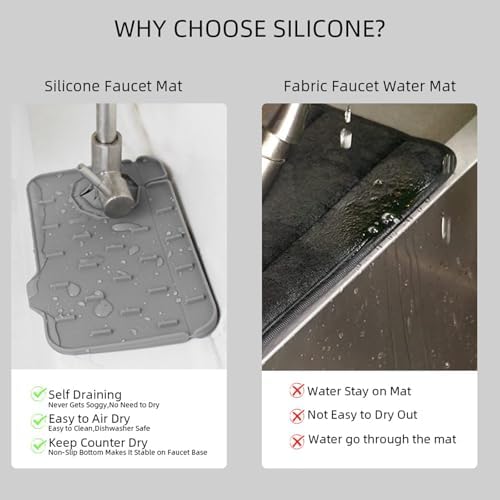 Silicone Sink Splash Guard with Soap Dish and Drip Holder