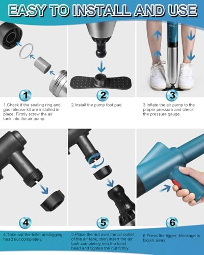 Livehitop High Pressure Toilet Plunger Tool