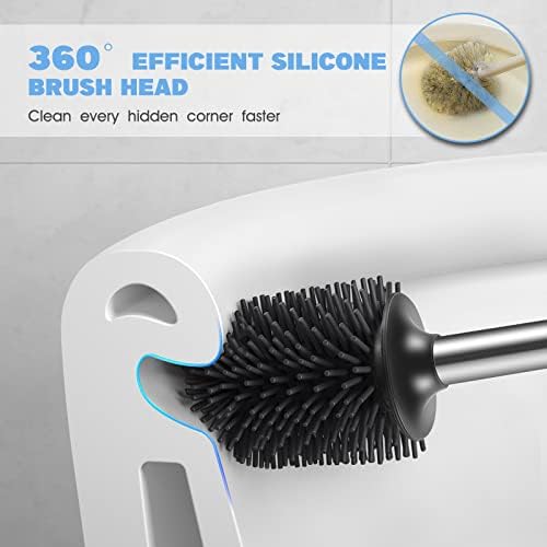 HAMITOR 2 in 1 Toilet Plunger and Brush Set