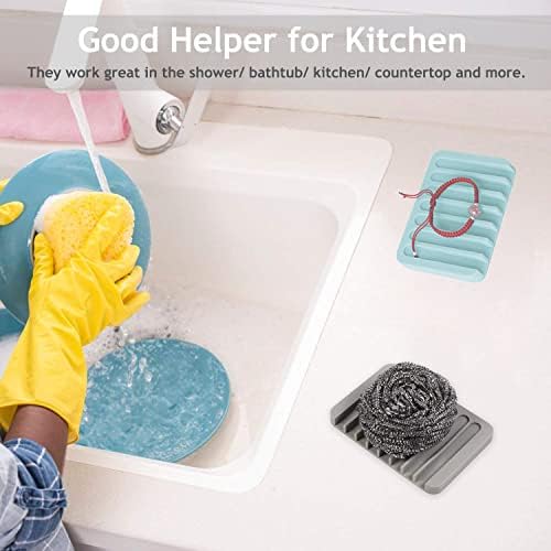 MODENGKONGJIAN Self Draining Soap Dish Set 3 Pcs