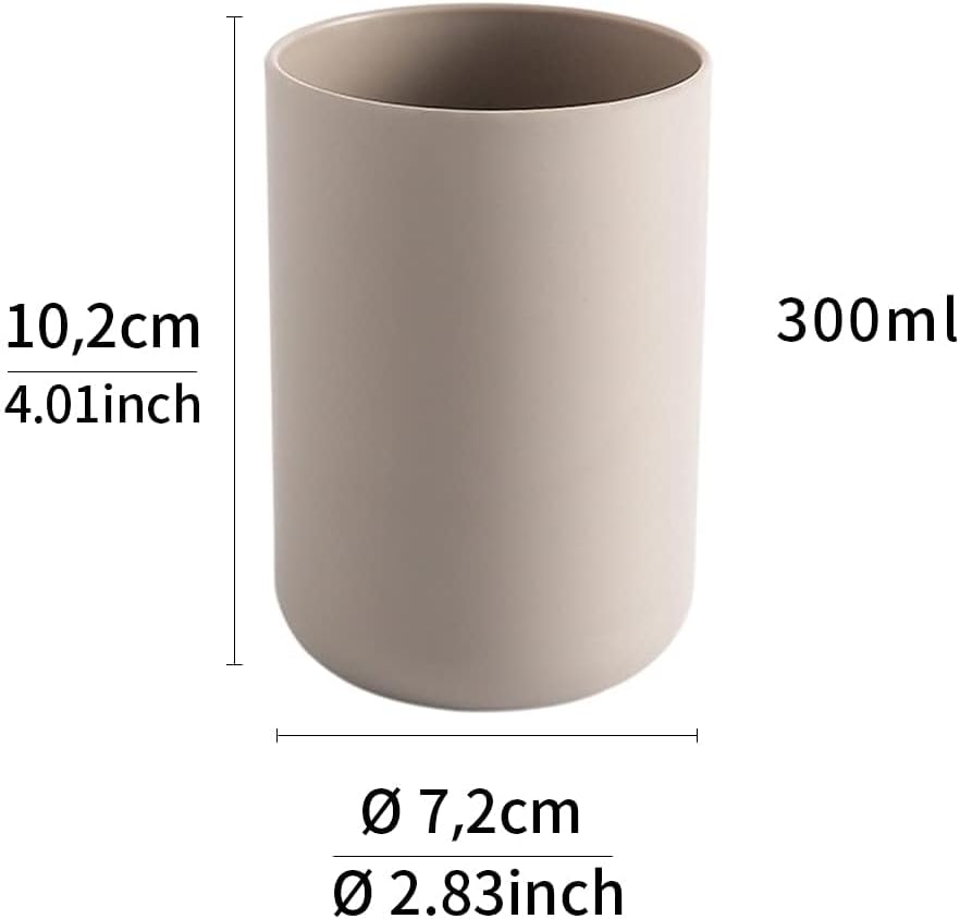 Bathroom Tumblers 2Pcs - Dishwasher Safe Unbreakable 10floz 300ml