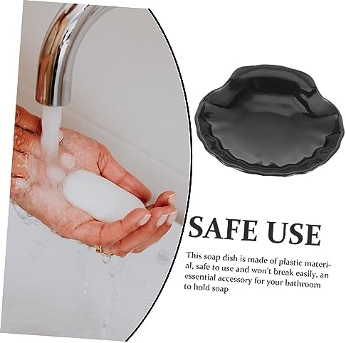 BUGUUYO Acrylic Sea Shell Soap Dish for Bathroom Sink