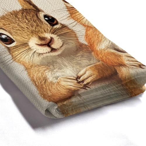 Funny Squirrel Design Shower Curtain Set with 12 Hooks 72x72