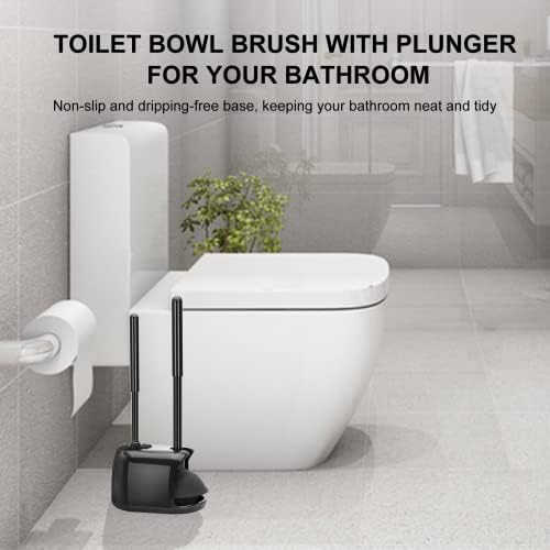 SetSail Toilet Brush and Plunger Set - Black