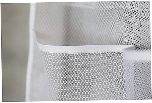 OKUMEYR Hanging Mesh Shower Organizer Bag - Space-saving White Storage Solution