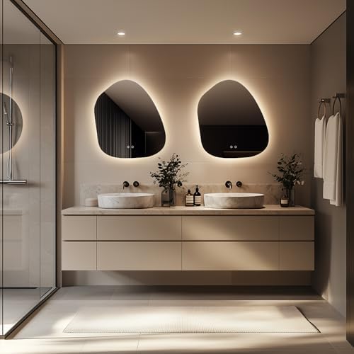 WallBeyond LED Bathroom Mirror with Dimmable Light and Anti-Fog Function