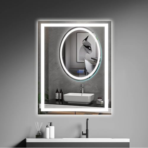 LED Bathroom Mirror with Lights 32x24 Wall-Mounted Vanity Mirror