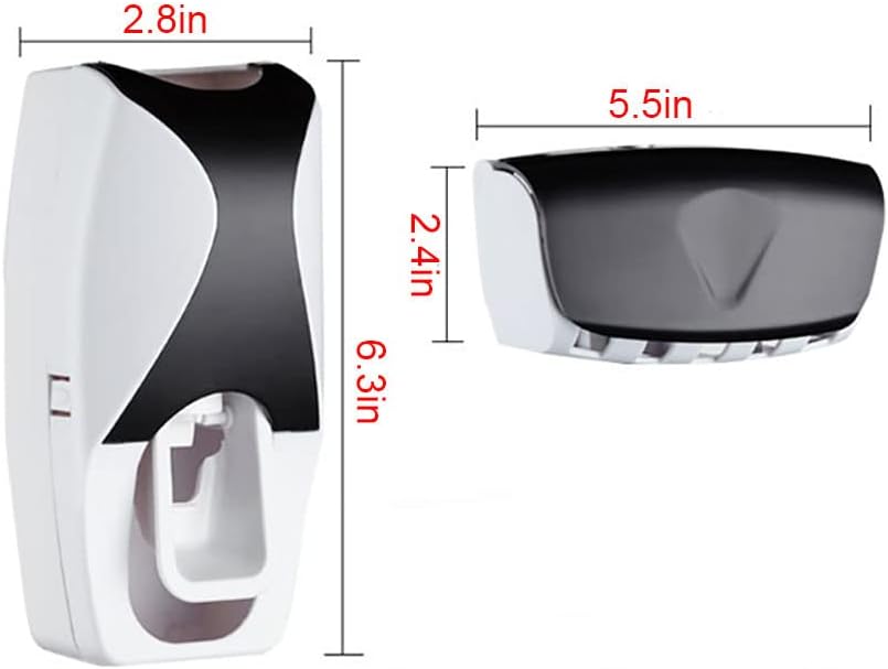 Basedidea Automatic Toothbrush Dispenser with Squeezer and Holder Set