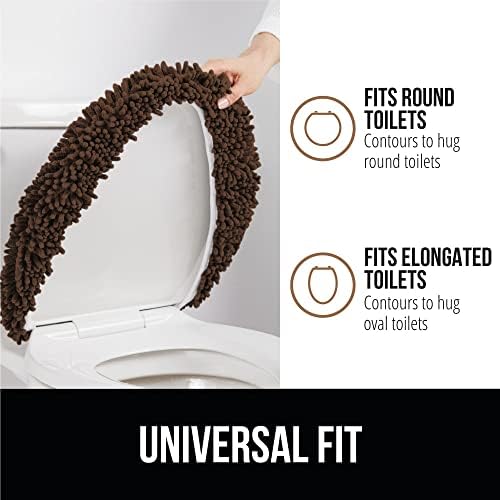 GORILLA GRIP Toilet Lid Cover and Bath Rug 2 Pack