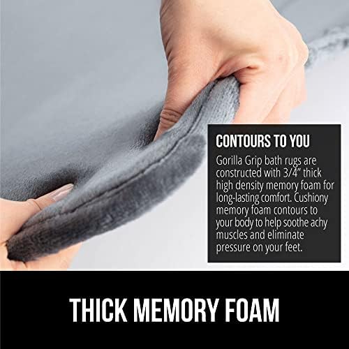 Gorilla Grip Toilet Lid Cover and Bath Rug Bundle 1