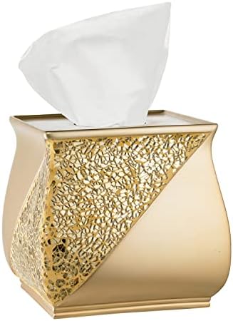 Zahari Home Sinatra Tissue Box Holder Champagne