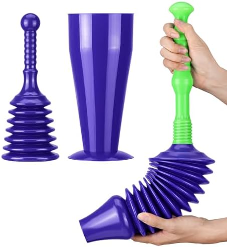 Luigis Heavy Duty Plunger Bundle for Bath and Kitchen