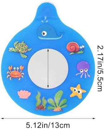 Yueton Blue Silicone Bath Drain Stopper with Cute Cartoon Design