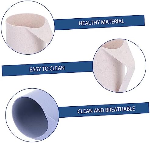 MERRYHAPY 2pcs Wheat Straw Mouthwash Cups for Bathroom and Travel