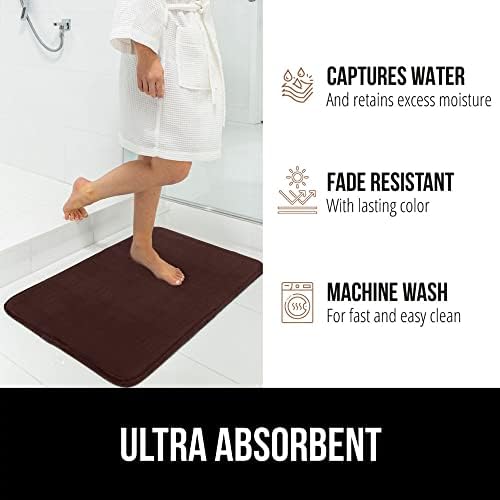 GORILLA GRIP Toilet Lid Cover and Bath Rug 2 Pack
