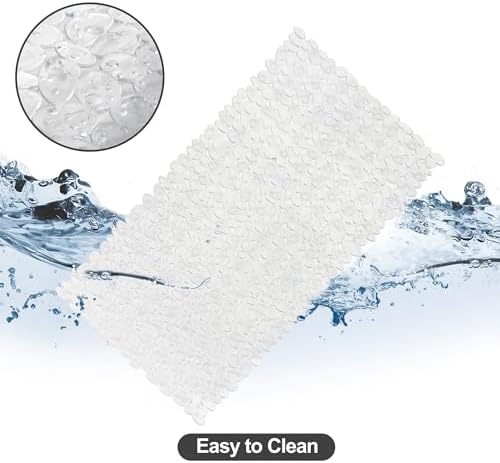 Vannokor Clear Non-Slip Bath Mat 35x16 Inch