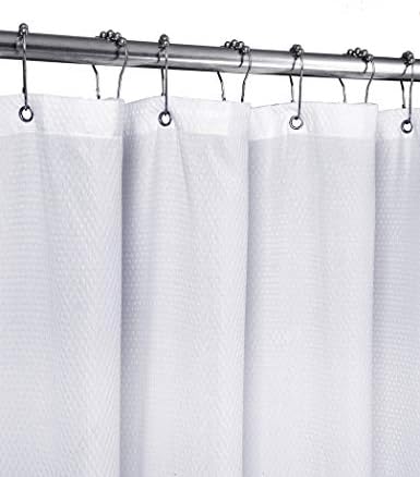 Home Queen Waffle Weave Shower Curtain Liner - White 72x72 Inches