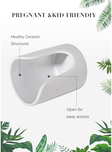 Bathroom Cup Holder Ceramic 3-4 oz Cup Dispenser White