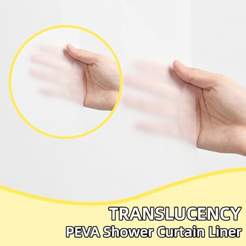 Poposa Waterproof Shower Curtain Liner 72 x 72 Inches
