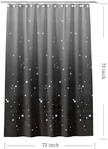 TIKABC 72x72 Inch Magnetic PEVA Shower Curtain Liner