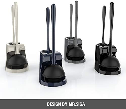 MRSIGA Toilet Plunger and Bowl Brush Combo - 2 Sets