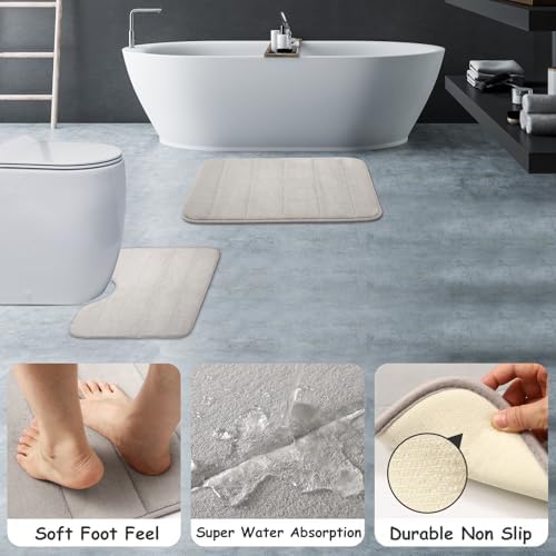 23-Piece Grey Bathroom Accessories Set - Modern Durable