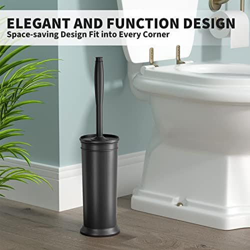 Uptronic Toilet Brush and Holder 2 Pack - Black