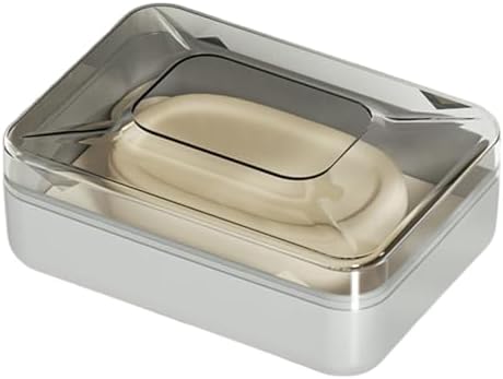 Guaber PET Soap Dish with Drain Rack and Lid 1