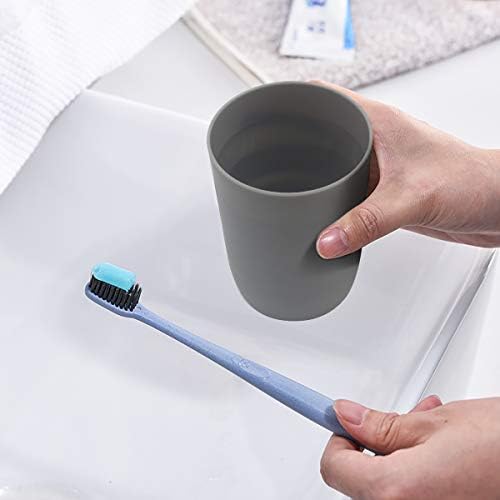 Topsky 4pcs Bathroom Toothbrush Cup Reusable Tumblers