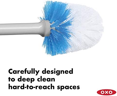 OXO Good Grips Compact Toilet Brush with Canister - Gray