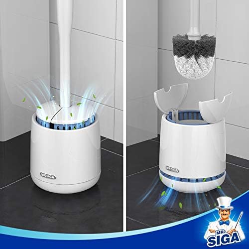 MRSIGA Toilet Bowl Brush and Holder White 1 Pack