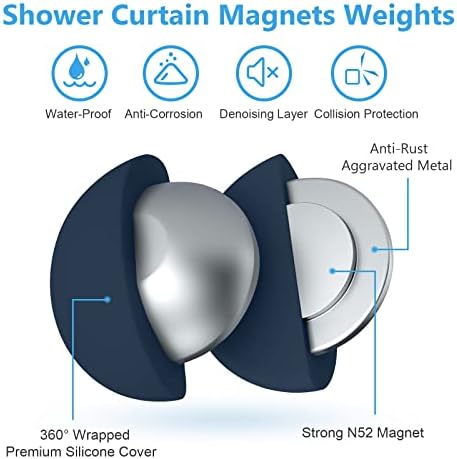 VANZAVANZU 10 Pairs Shower Curtain Weights with Silicone Magnets