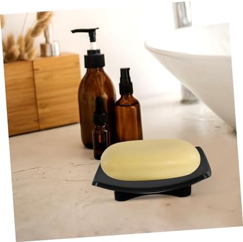 HOOTNEE Curved Soap Dish Multi-Function Drainer for Bathroom Countertop