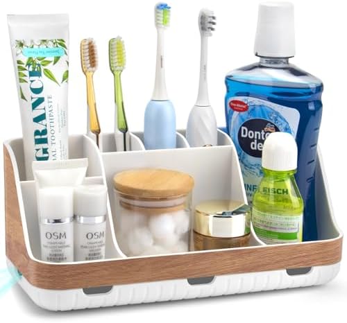 GFWARE Bathroom Organizer with 7 Slots and Drainage