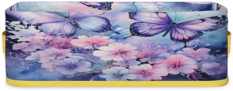 Butterfly Flower Toilet Paper Storage Basket with Handles